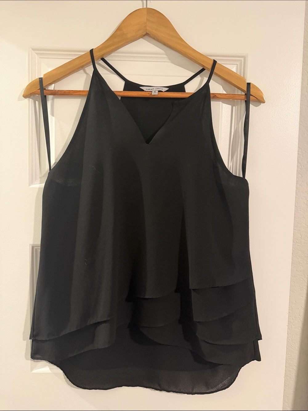Ann Taylor Black Layered V-Neck Camisole